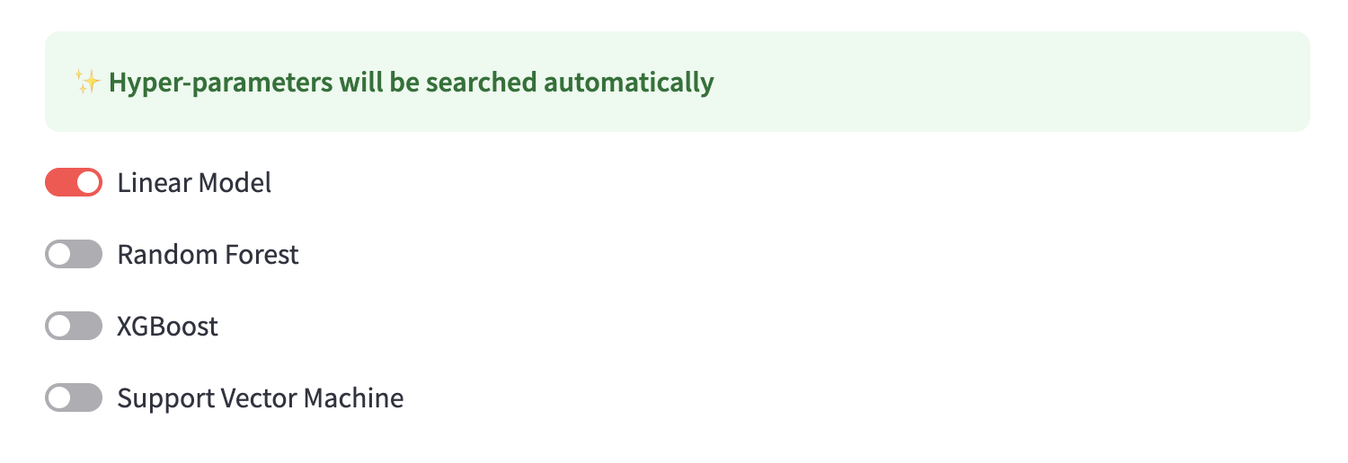 Autmatic hyper-parameter search enabled