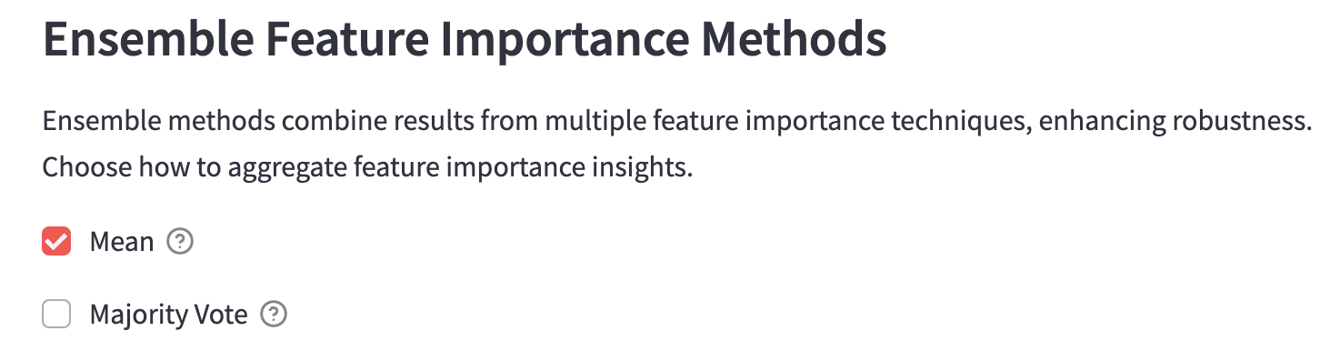 Ensemble feature importance