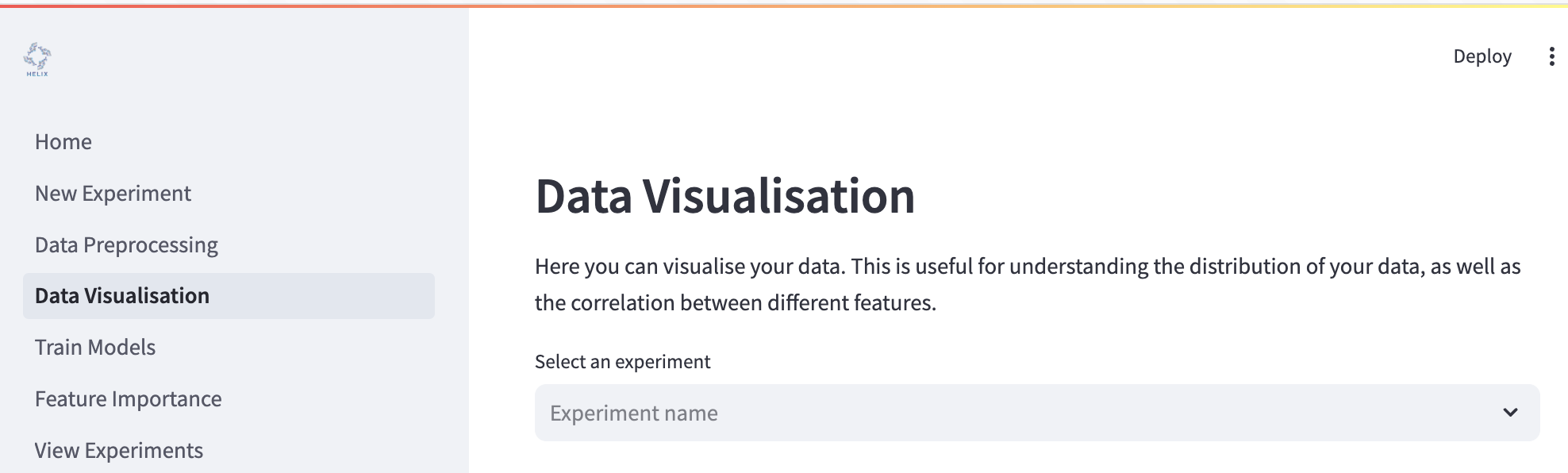 Data Visualisation Page